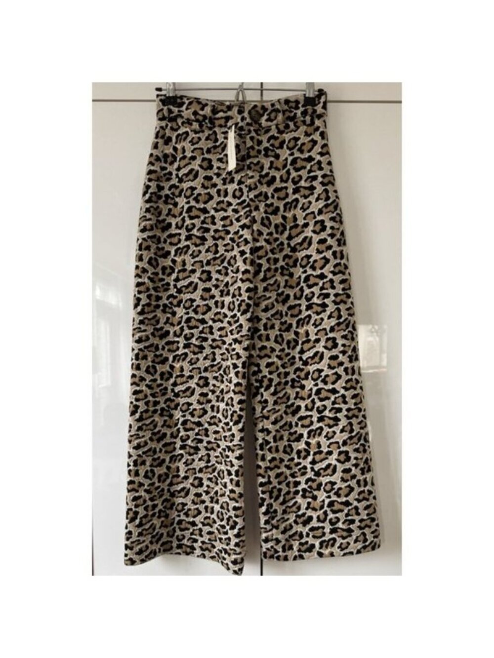 NWT Size 27-Anthro The Ettie High-Rise Crop Wide-Leg Leopard Pants (NWT US$ 128)